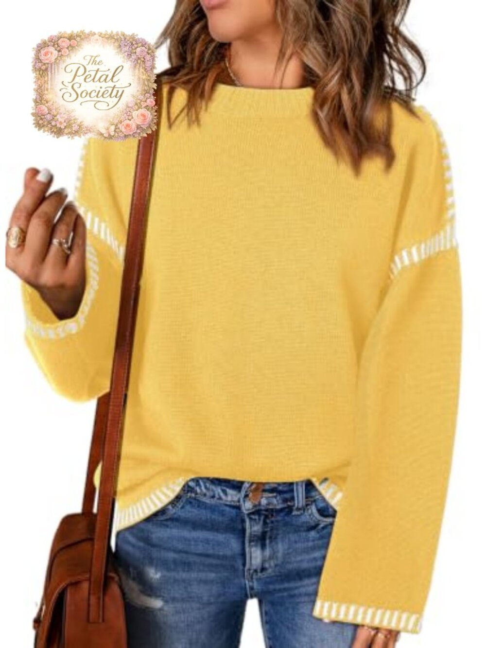Oversized Crewneck Long Sleeve Cable Knit Pullover Sweater